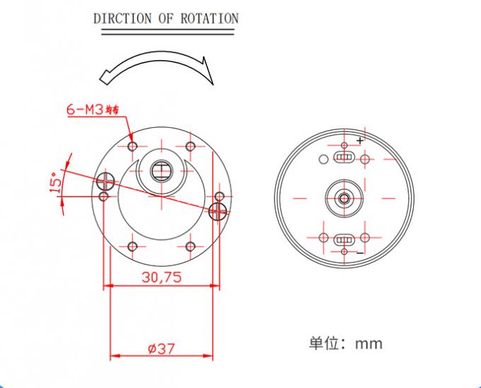 高トルク 37mm マイクロギア減速器 ブラシ付きDCモーター ZGB37-3530 37mm マイクロギア減速器 ブラシ付きDCモーター 9