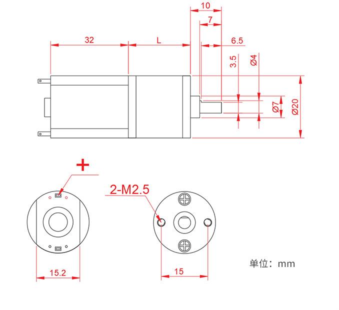12V直流減速マイクロモーター JGA20-180 マイクロ直流減速モーター 永久磁石 低速 2