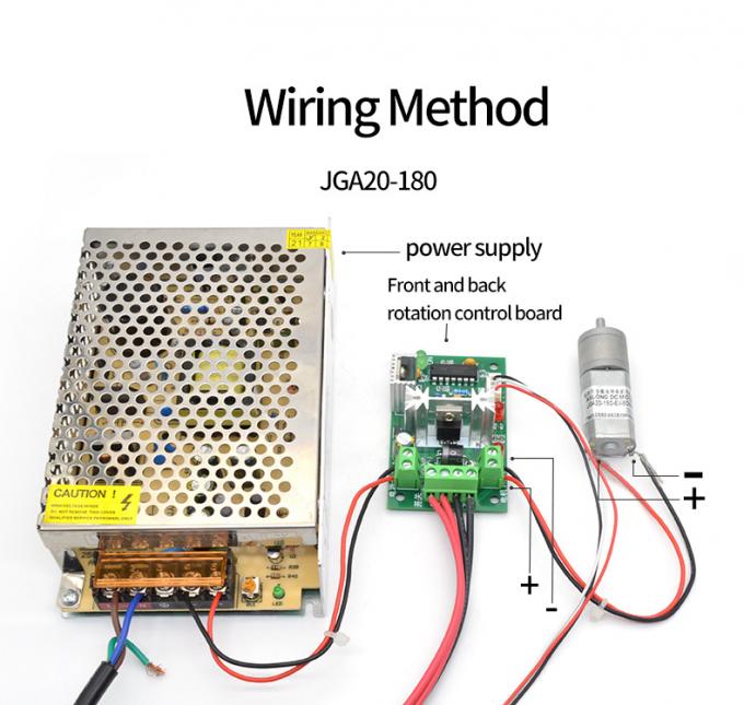 12V直流減速マイクロモーター JGA20-180 マイクロ直流減速モーター 永久磁石 低速 4