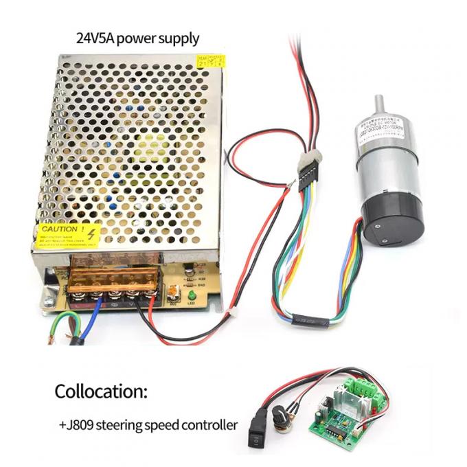 高いトルクの保護風変りなシャフトギア モーター1600rpm 37mmホール エンコーダーの帽子 10