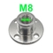モーターの通されたシャフトのためのM8フランジのカップリング ナットの内部の直径8MM